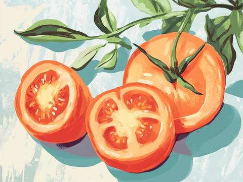 扁平西红柿插画