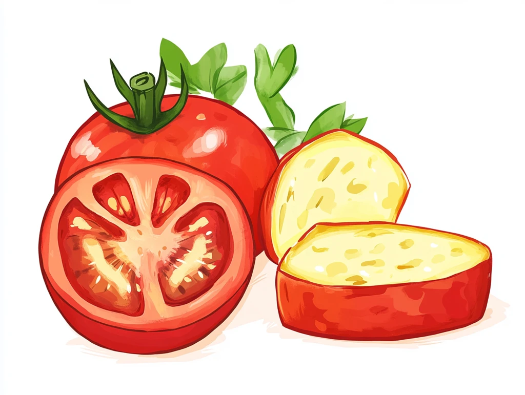 番茄插画元素