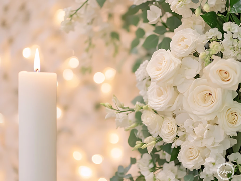 香槟玫瑰点缀满天星