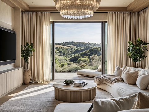 大气客厅落地门窗场景