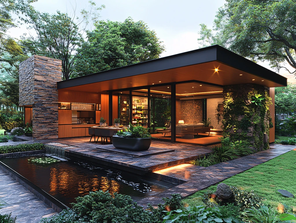 别墅庭院户型渲染