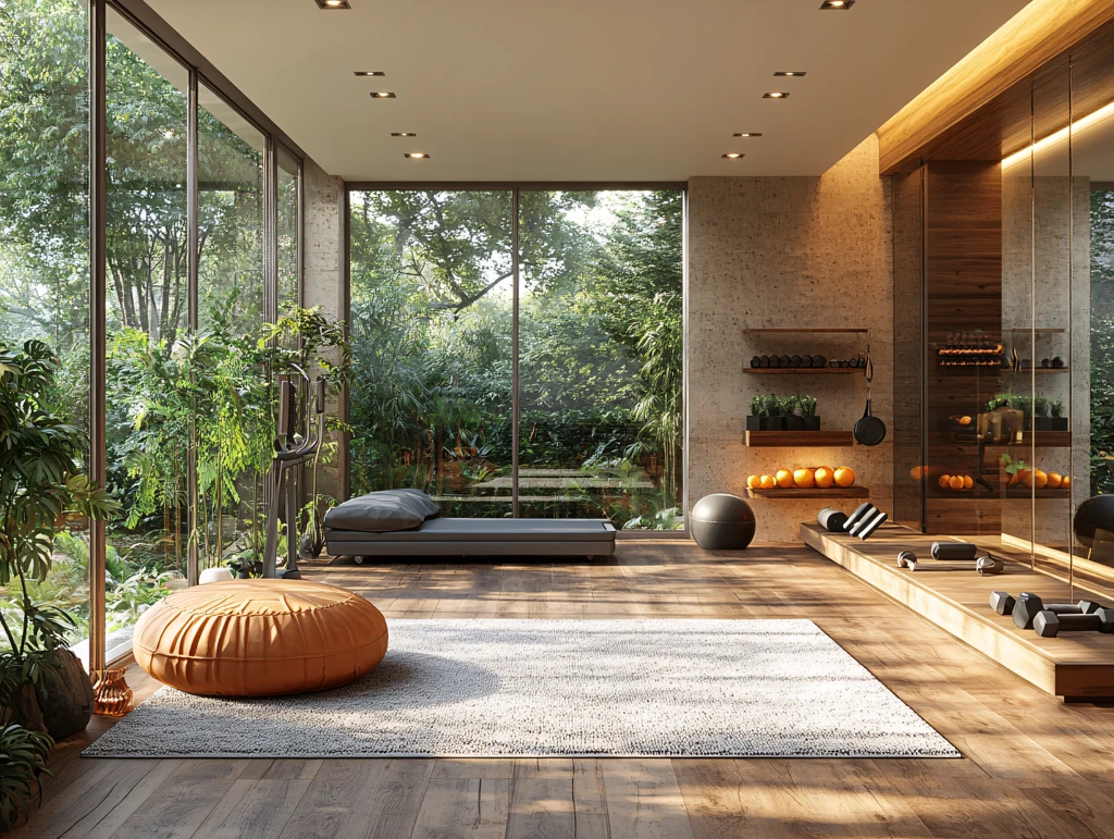 大气客厅落地门窗场景