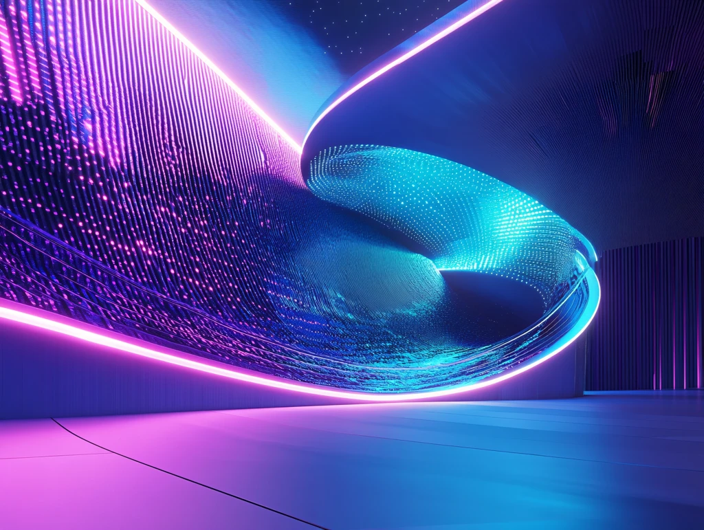 家电镭射展台背景