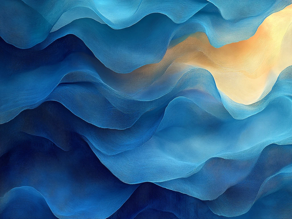 炫彩波浪蓝色渐变纹理