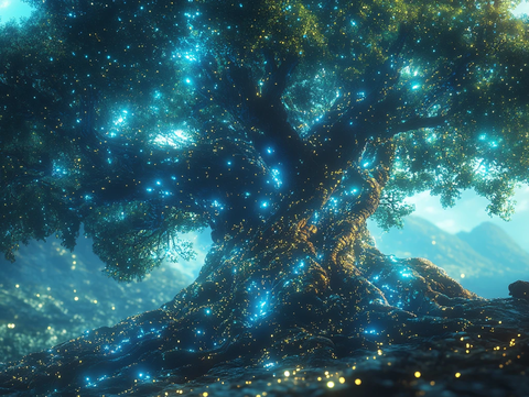 神秘梦幻的大树