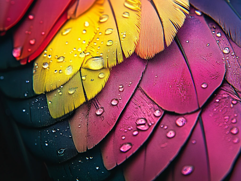 色彩鲜艳的花瓣