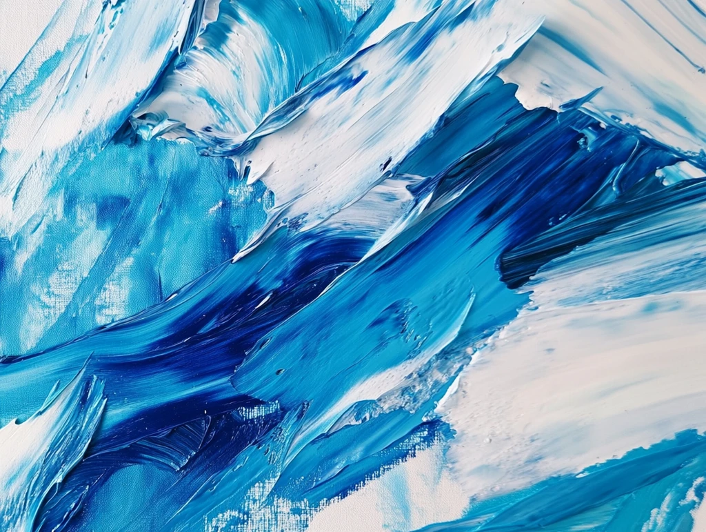 蓝色油画艺术背景