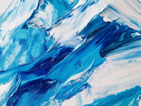 蓝色油画艺术背景