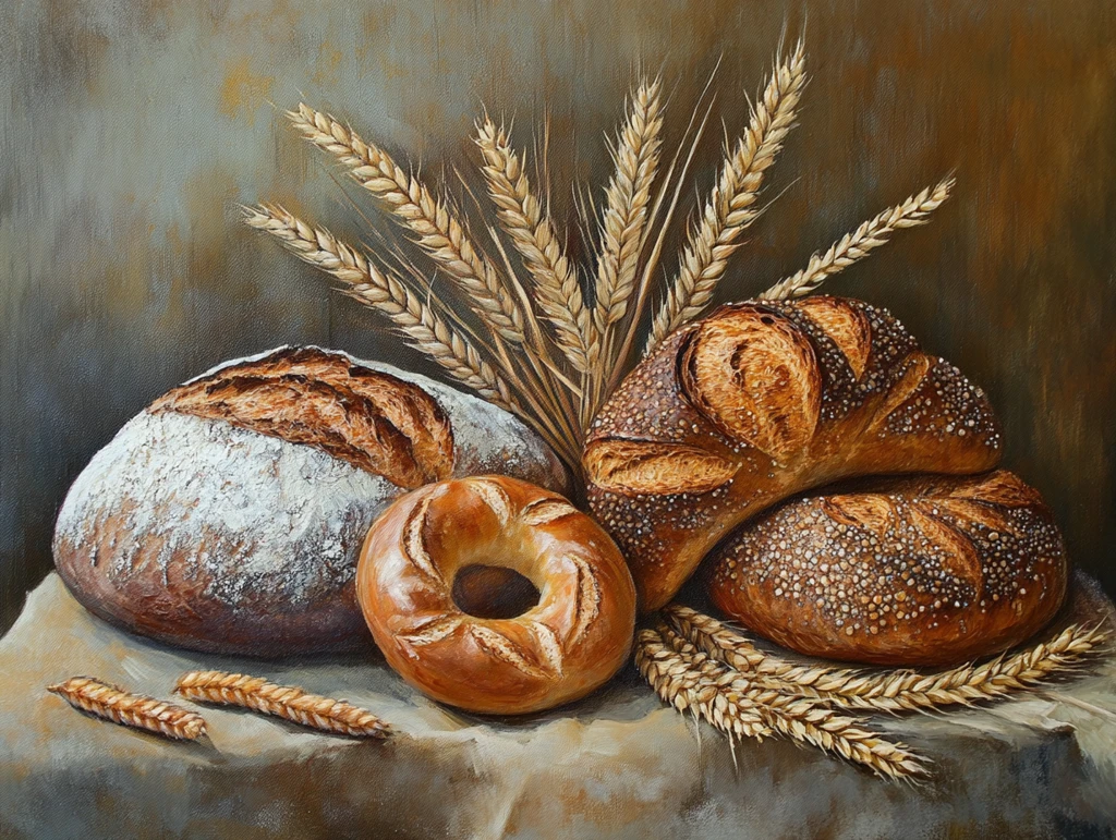 面包墙画