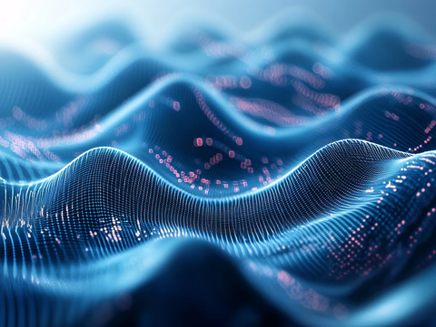 蓝色弯曲唯美科技