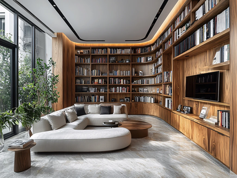 现代小区读书室