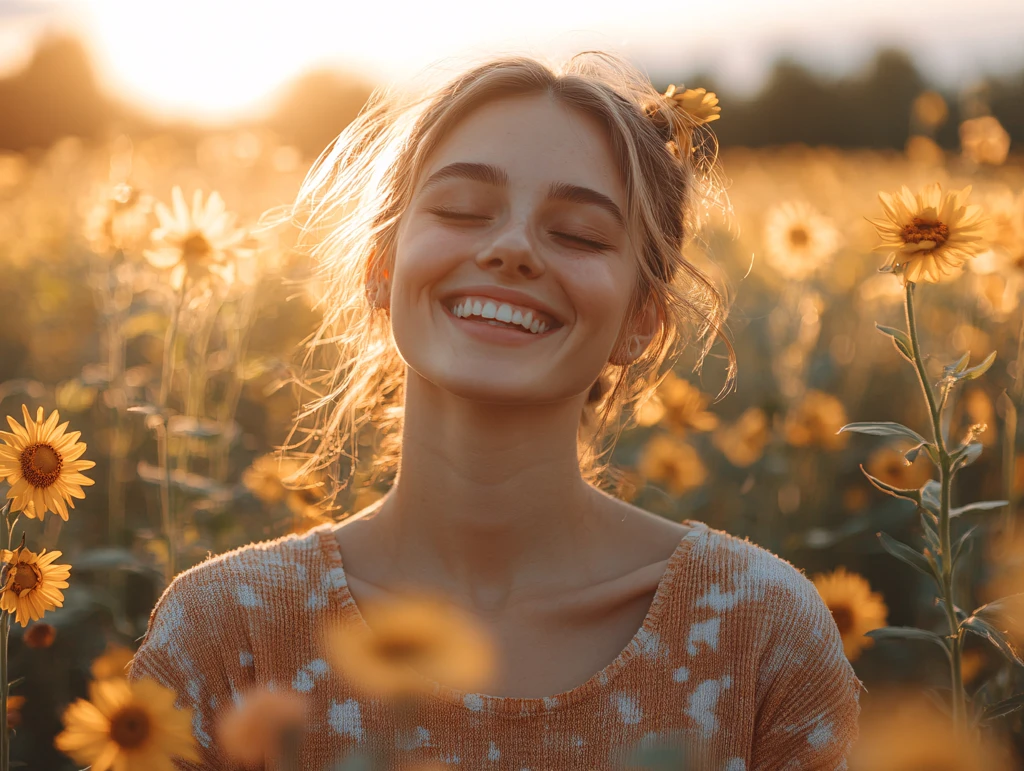 葵花地里的女人