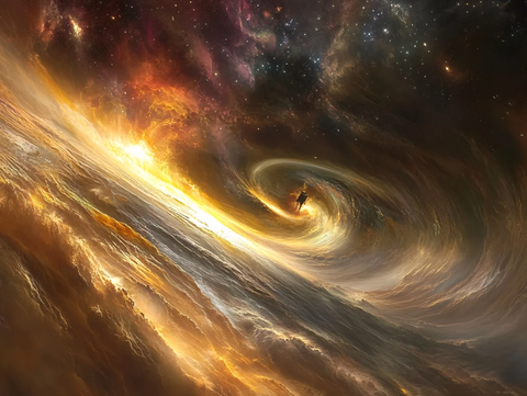 吊顶喷画宇宙漩涡