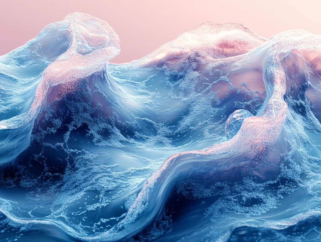 渐变抽象流体装饰画