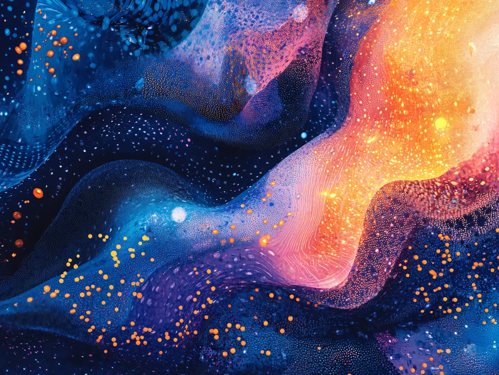 幻彩朦胧线条花纹布