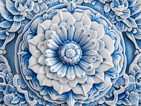 皇家蓝立体感浮雕背景