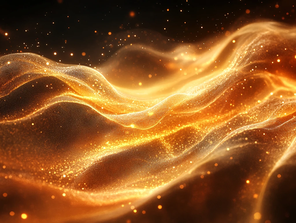 金色动感线条流体熔浆