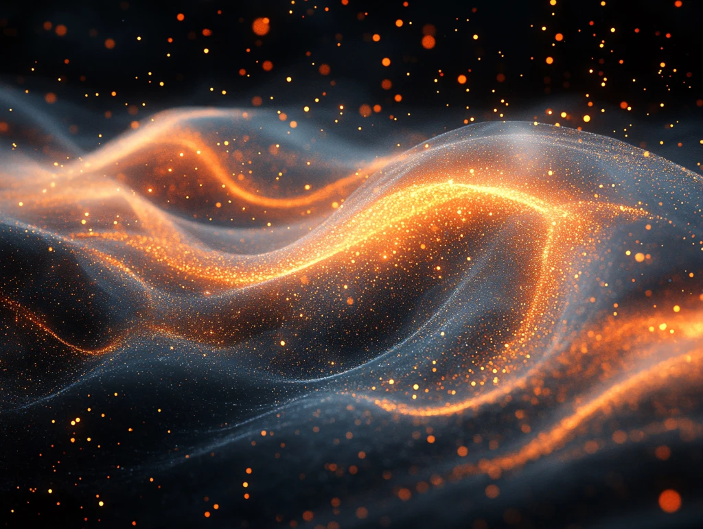 科技感十足的橙色光晕背景图片