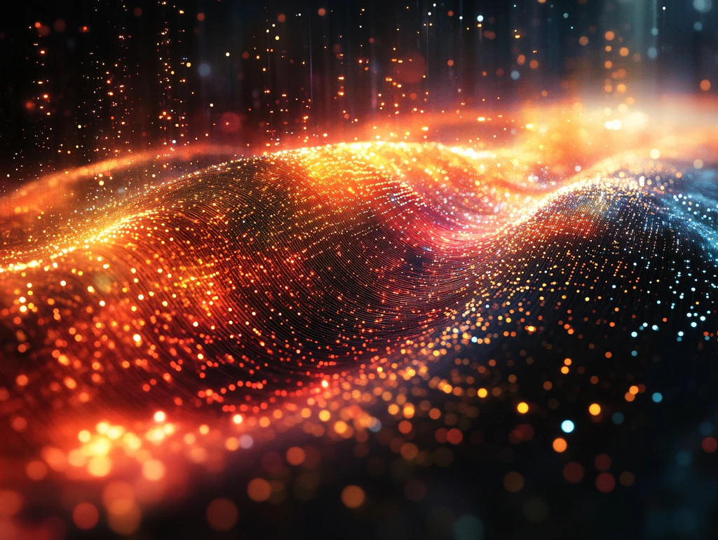 科技感十足的橙色光晕背景图片