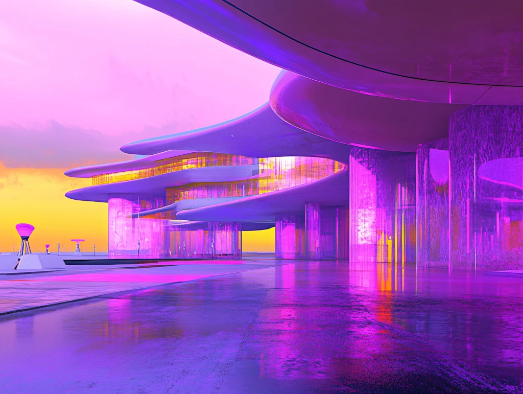 奇幻粉色建筑物