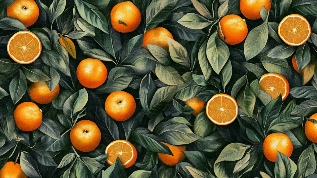 砂糖橘插画设计