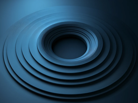 蓝色螺旋线条
