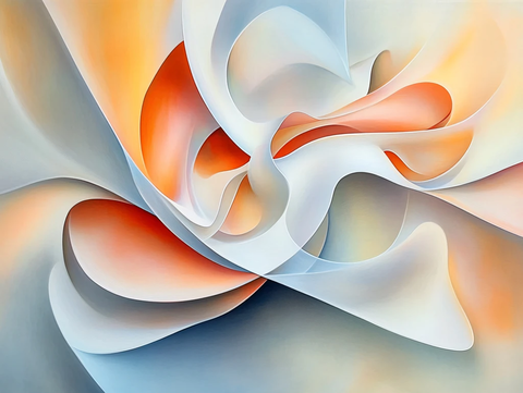 渐变抽象流体装饰画