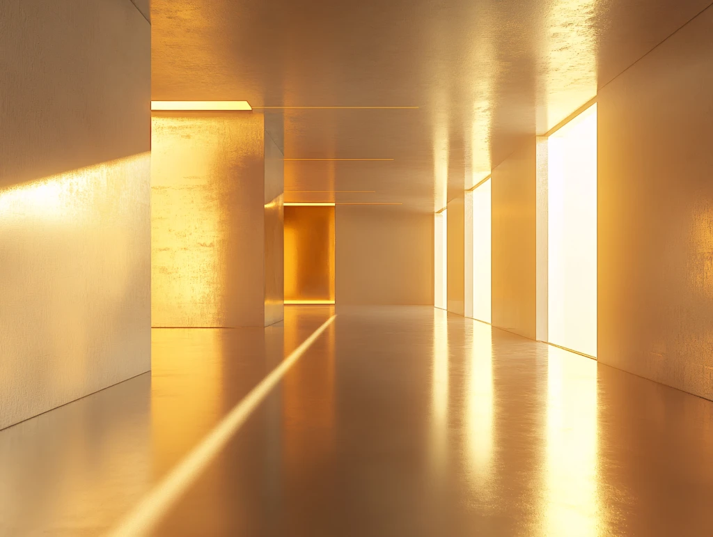 金色光影墙壁