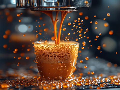 咖啡香气与水滴