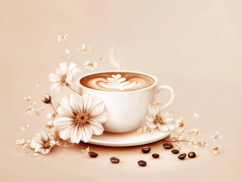 咖啡绘画插画设计