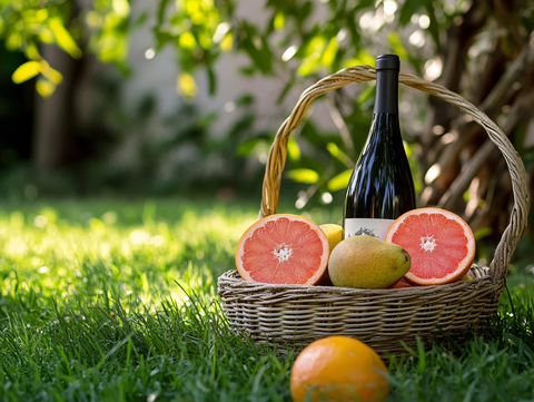 草坪上的红酒素材