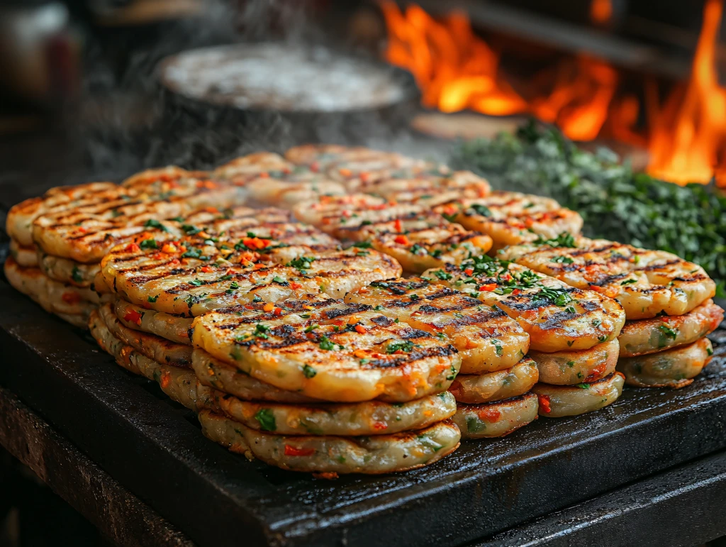 烧烤肉串蔬菜拼盘