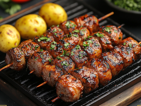 烤串棚拍烤肉大串