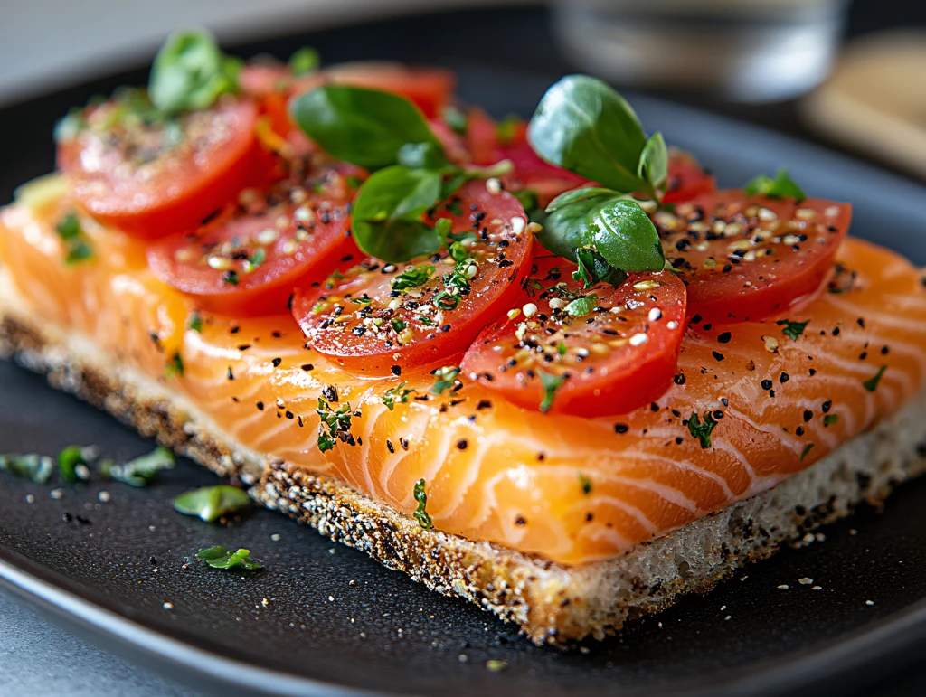 红番茄鲑鱼色拉