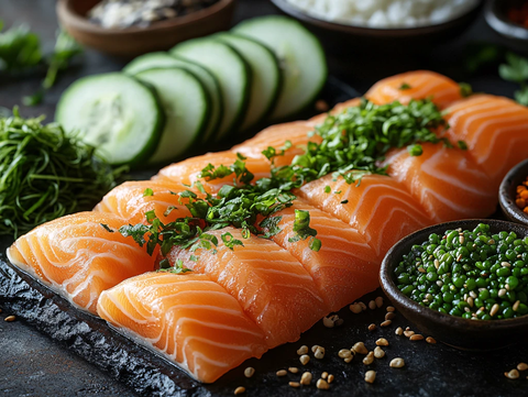 鲜虾料理日本生鱼片