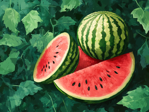 夏日西瓜插画