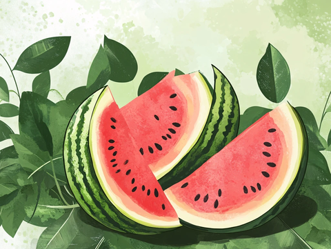 夏日西瓜插画