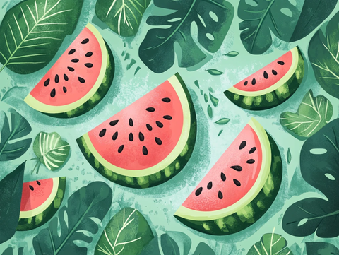 夏日西瓜插画