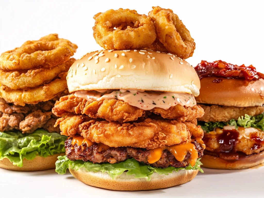 炸鸡汉堡新奥尔良烤肉