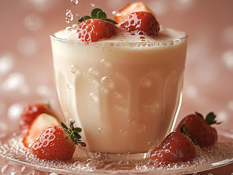 奶茶吧产品优格草莓