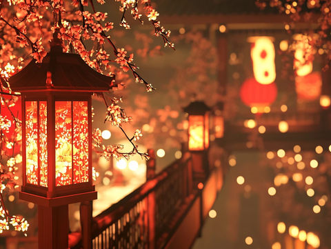 灯笼与红樱