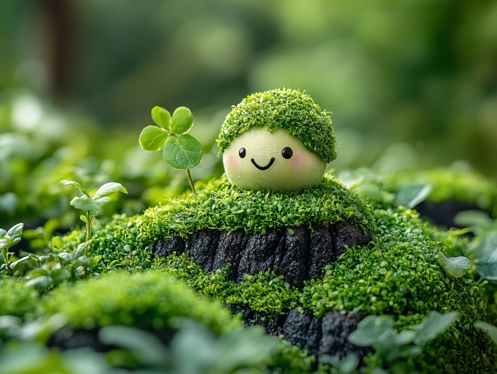 绿色植物小熊