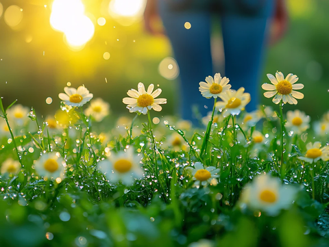 户外宁静小雏菊
