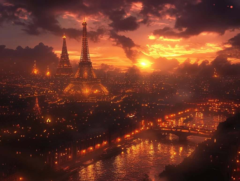 金色璀璨繁华城市