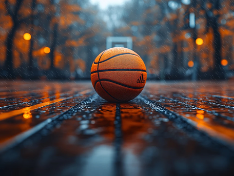 雨天的篮球场