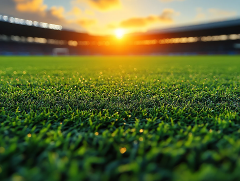 阳光下的足球场