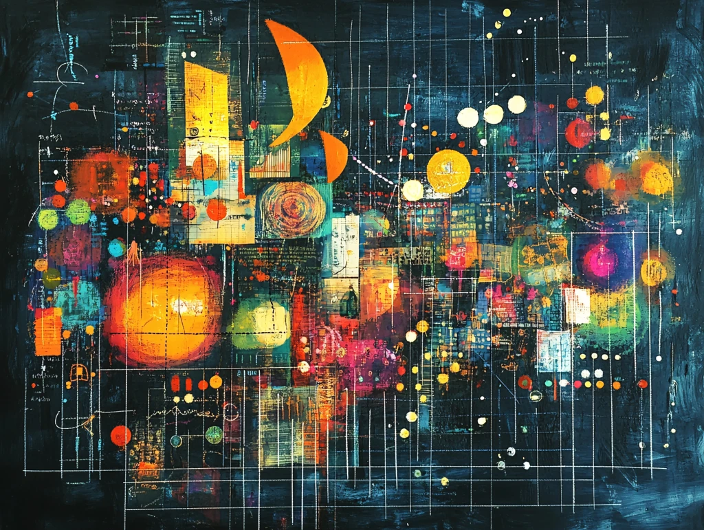 抽象画装饰画网格