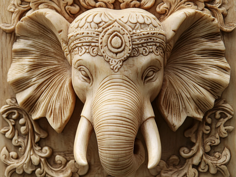 泰式大象木雕