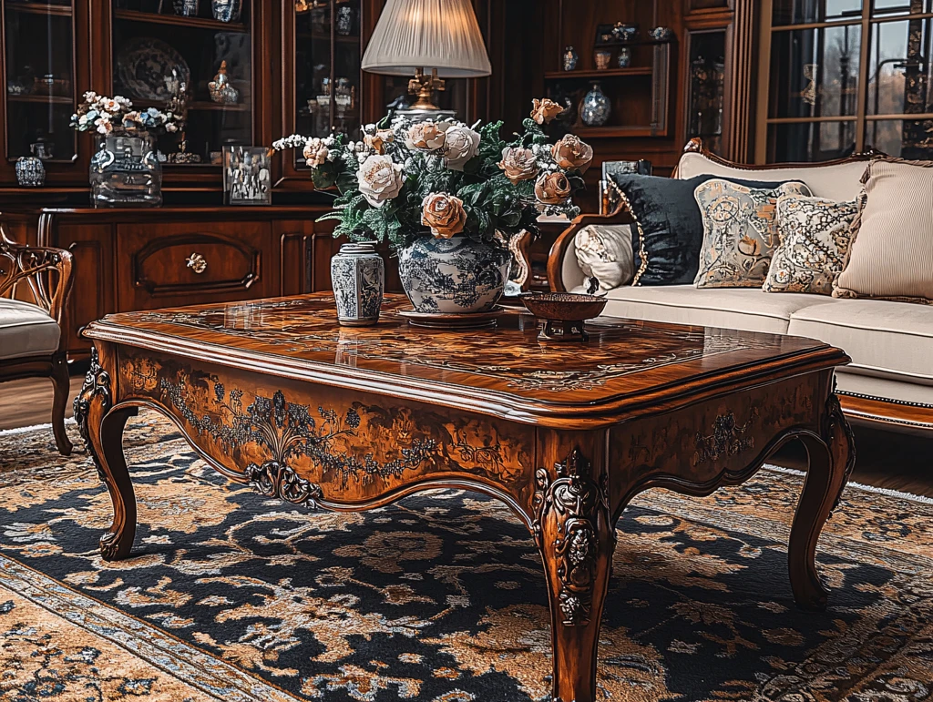 法式实木茶几