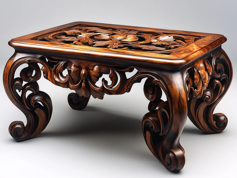 木雕茶几